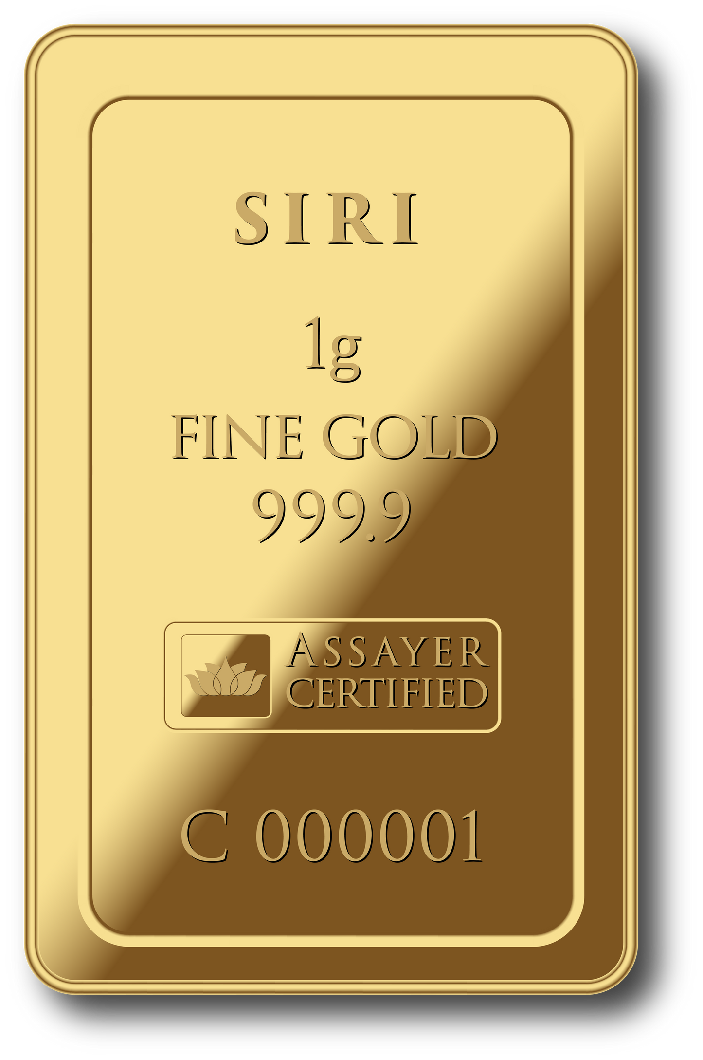 1 g Gold Bar of 999.9 Purity